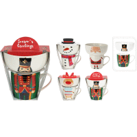 Porcelánová miska so šálkou XMAS set 4 druhy