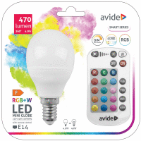 Smart LED Mini Globe 4,9W RGB+W 2700K s diaľkovým IR AVIDE