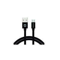 Dátový kábel textile USB / Micro USB 1.2M čierny SWISSTEN