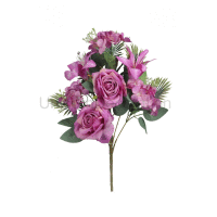 Detail - Kytica ruža + hortenzia x 7 / 50cm mix farieb Kytica ruža + hortenzia x 7 / 50cm mix farieb