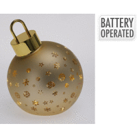 XMAS BALL LED 15cm MATT gold