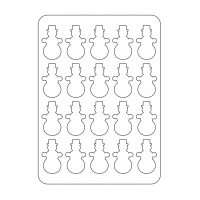 Detail - Forma na laskonky - Snehuliaci 40x29cm (8x5cm) Forma na laskonky - Snehuliaci 40x29cm (8x5cm)