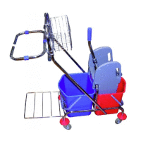 Detail - Vozík 2x17L + držiak vreca+košík Janegal economic Vozík 2x17L + držiak vreca+košík Janegal economic