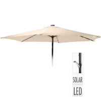 Slnečník SOLAR CREAM 270cm 24LED