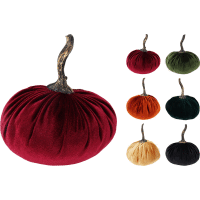 Detail - Dekorácia zamatová tekvica 13x14cm 6 druhov Dekorácia zamatová tekvica 13x14cm 6 druhov