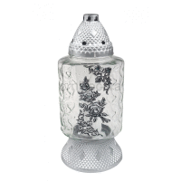 Kahanec sklenený strieborný 28cm