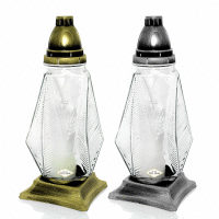 Kahanec sklenený Z418 31,5cm strieborný/zlatý