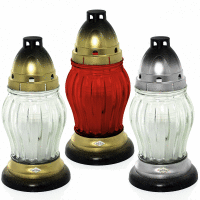 Kahanec sklenený P114 21cm strieborný/zlatý