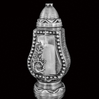 Kahanec sklenený L2710 ruža 36,5cm čierno-strieborný