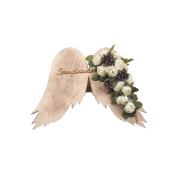 Detail - Anjelské krídla drevené - dekorácia na hrob 49x41cm Anjelské krídla drevené - dekorácia na hrob 49x41cm