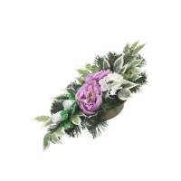 Detail - Aranžmán betón s peóniou a hortenziou 62cm Aranžmán betón s peóniou a hortenziou 62cm