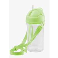 Fľaša SWEETIE BIDON 400ml so slamkou zelená AMBITION JUNIOR