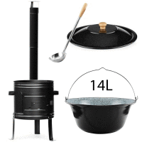 Detail - Kotlina oceľová 14l komplet, priemer 36cm Kotlina oceľová 14l komplet, priemer 36cm