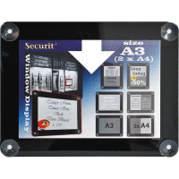 Detail - Informačný rám na sklo A3, čierny SECURIT Informačný rám na sklo A3, čierny SECURIT