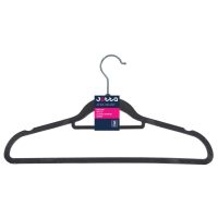 Vešiaky na šaty VELVET 5ks velúrové sivé JOTTA