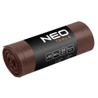 Vrecia na odpad 60 l, hnedé, 35 mic, 10 ks NEO TOOLS