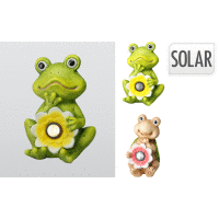 Záhradná dekorácia ŽABA solar 34cm 4 druhy