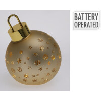 XMAS BALL LED 15cm MATT gold