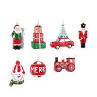 Závesná dekorácia XMAS figúrka 7cm, 7 druhov