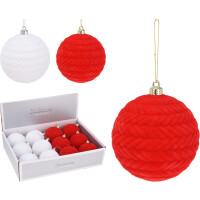 Detail - Vianočná guľa 10cm vyšívaný vzor Vianočná guľa 10cm vyšívaný vzor