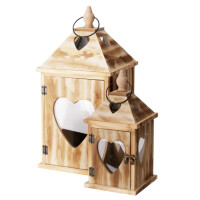 Detail - Lampáš drevený 14x14x29,5 cm HEART Lampáš drevený 14x14x29,5 cm HEART