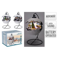 Detail - Vianočná krajinka v guli LED 24cm Vianočná krajinka v guli LED 24cm