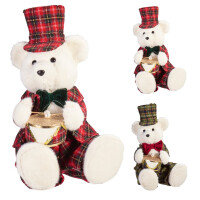 Detail - Medveď XMAS sediaci 31cm 2 druhy KARO Medveď XMAS sediaci 31cm 2 druhy KARO