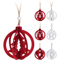 Detail - Dekorácia visacia 3D 7cm 3 druhy Dekorácia visacia 3D 7cm 3 druhy